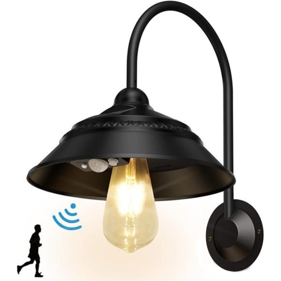 Solar Barn Light Solar Wall Mount Light with 3 Lighting Modes & Motion Sensor - Picture 1 of 6